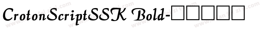 CrotonScriptSSK Bold字体转换